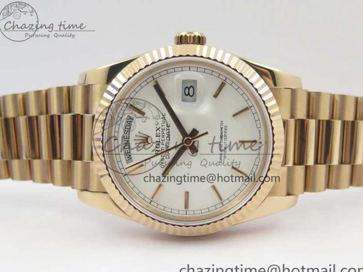 MiroTime 0117 MultiPurpose Day-Date 36 RG 128239 Bp Maker Best Edition White Dial on RG President Bracelet 3139